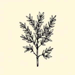 Masculine Rosemary Tattoo