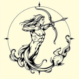 Masculine Sagittarius Tattoo