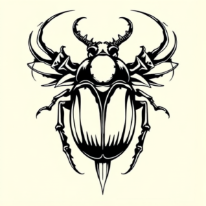 Masculine Scarab Tattoo