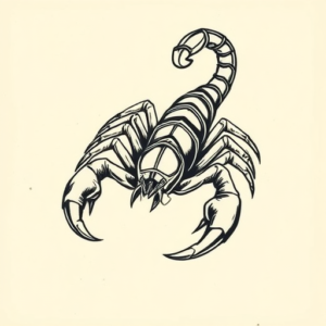 Masculine Scorpion Tattoo