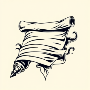 Masculine Scroll Tattoo