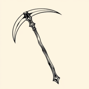 Masculine Scythe Tattoo