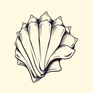 Masculine Seashell Tattoo