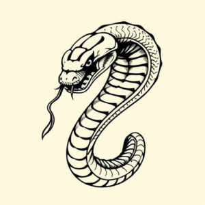 Masculine Serpent Tattoo