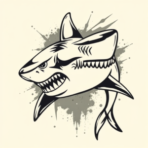 Masculine Shark Tattoo