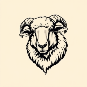 Masculine Sheep Tattoo