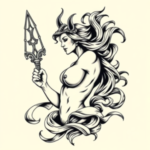 Masculine Siren Tattoo