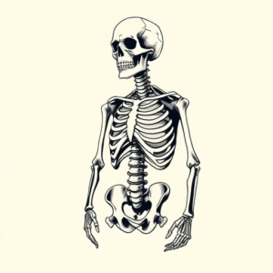 Masculine Skeleton Tattoo