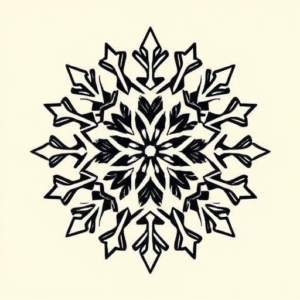 Masculine Snowflake Tattoo