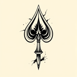 Masculine Spade Tattoo