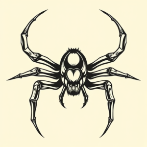 Masculine Spider Tattoo