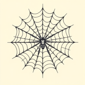 Masculine Spiderweb Tattoo