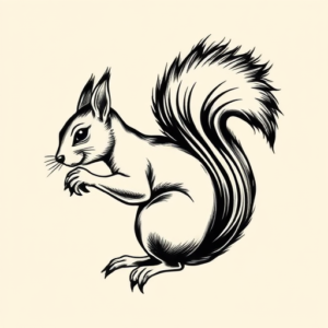 Masculine Squirrel Tattoo