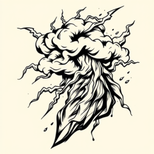 Masculine Storm Tattoo