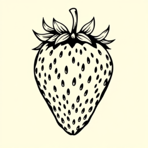 Masculine Strawberry Tattoo