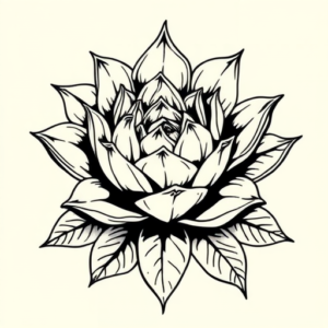 Masculine Succulent Tattoo