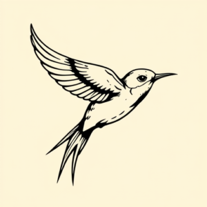 Masculine Swallow Tattoo