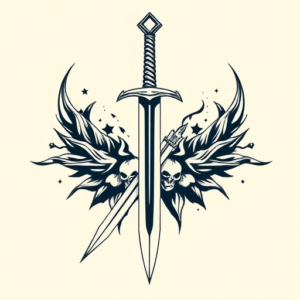 Masculine Sword Tattoo