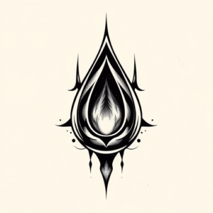 Masculine Teardrop Tattoo