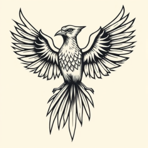 Masculine Thunderbird Tattoo
