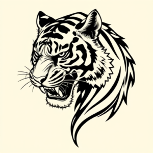 Masculine Tiger Tattoo