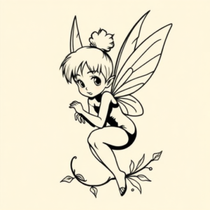Masculine Tinkerbell Tattoo