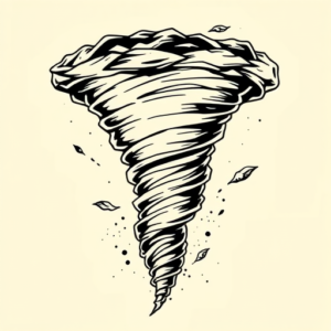 Masculine Tornado Tattoo