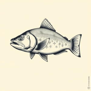 Masculine Trout Tattoo