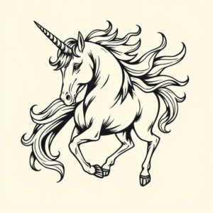 Masculine Unicorn Tattoo