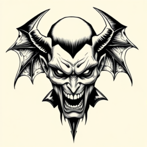 Masculine Vampire Tattoo