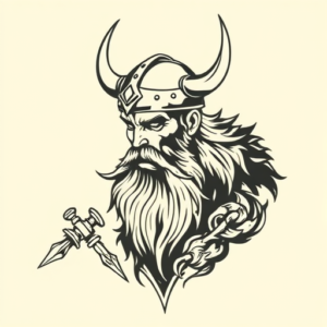 Masculine Viking Tattoo