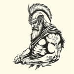Masculine Warrior Tattoo