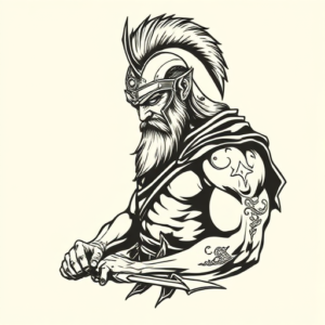 Masculine Warrior Tattoo