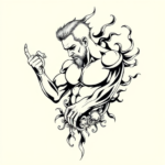 Masculine Water Tattoo