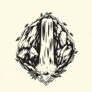 Masculine Waterfall Tattoo