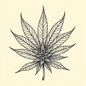 Masculine Weed Tattoo