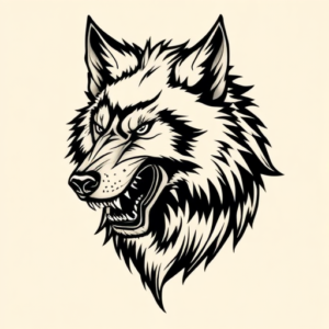 Masculine Werewolf Tattoo