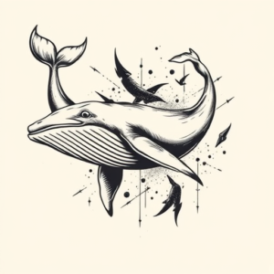 Masculine Whale Tattoo