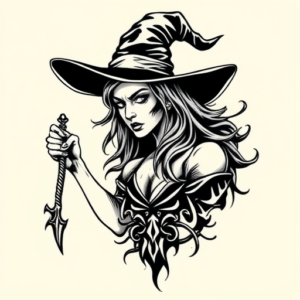 Masculine Witch Tattoo
