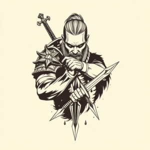 Masculine Witcher Tattoo