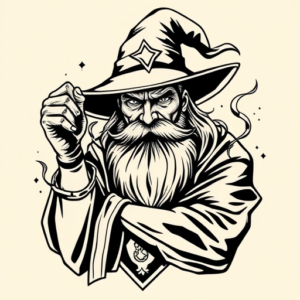 Masculine Wizard Tattoo