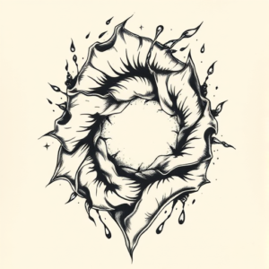 Masculine Wormhole Tattoo