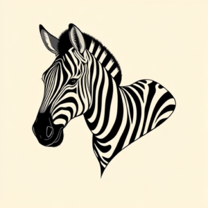 Masculine Zebra Tattoo