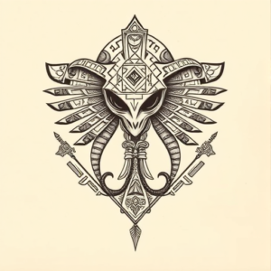 Mayan Alien Tattoo
