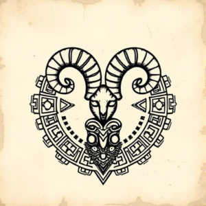 Mayan Aries Tattoo