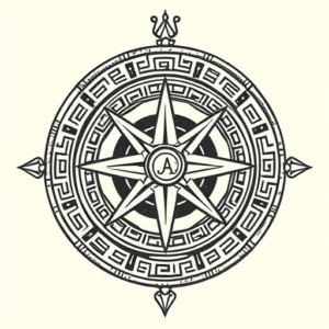 Mayan Compass Tattoo