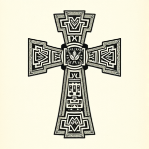 Mayan Cross Tattoo