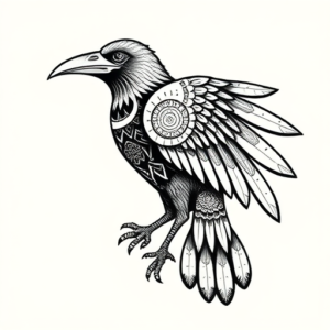 Mayan Crow Tattoo