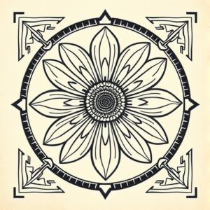 Mayan Daisy Tattoo