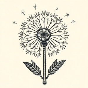 Mayan Dandelion Tattoo